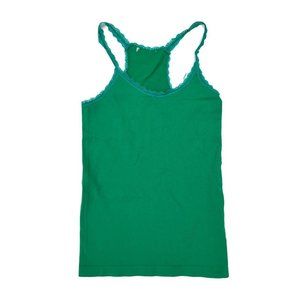 🍀 Embrace the Charm of Shamrock Green Cami with Lace Trim 🍀